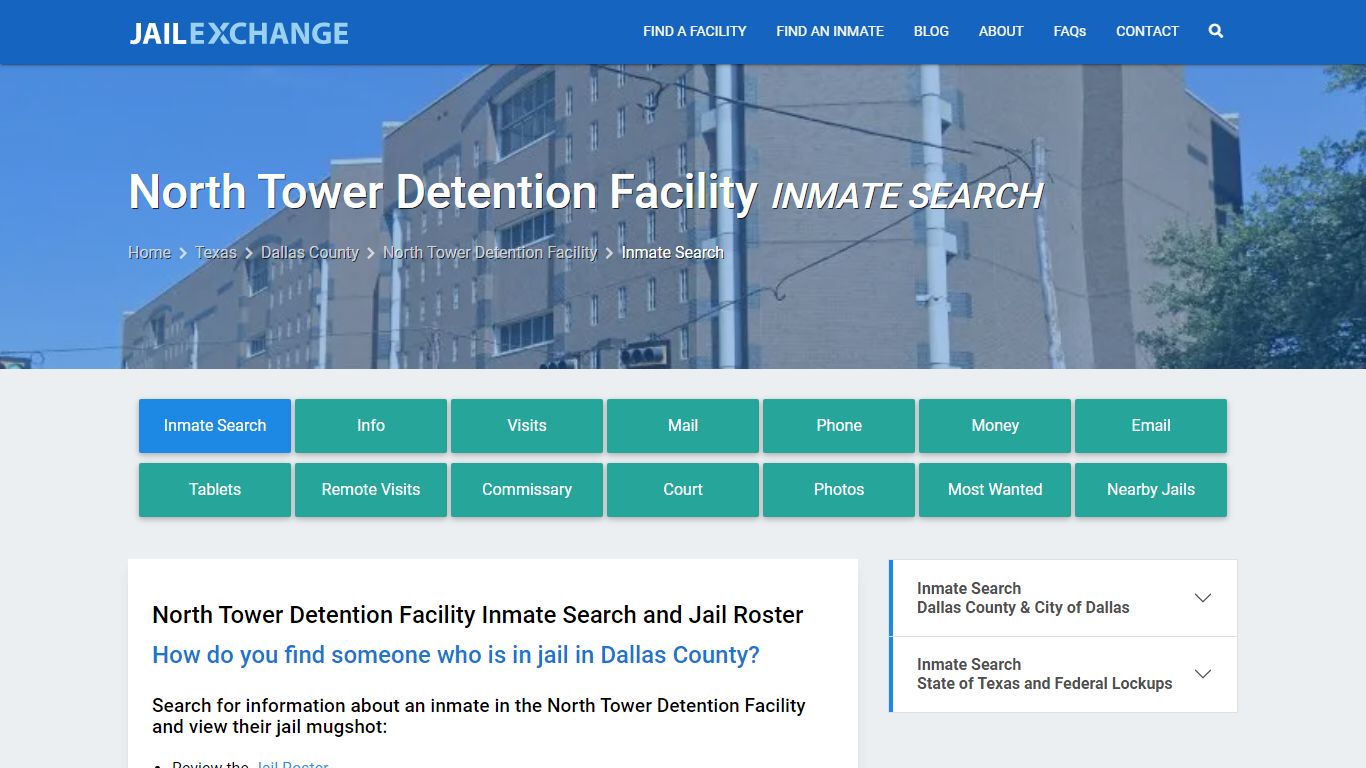 North Tower Detention Facility Inmate Search - Jail Exchange